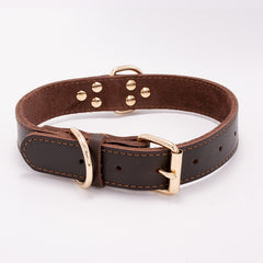 Premium Cowhide Studded Dog Collar