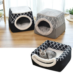 2-in-1 Cozy Pet Hideaway & Convertible Bed
