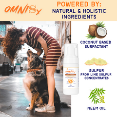 OMNISx Leave-On Mousse -  Sulfur based Veterinary-Strength Formula for Itchy, Irritated, or Sensitive Skin