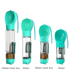 Meeks 3-in-1 Portable Dog Water Bottle & Food Dispenser