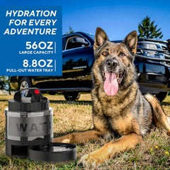 56oz Portable Large Dog Travel Water Bowl Dispenser