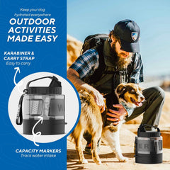 56oz Portable Large Dog Travel Water Bowl Dispenser