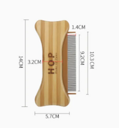 Bamboo Bone Dual-Sided Dog Grooming Comb