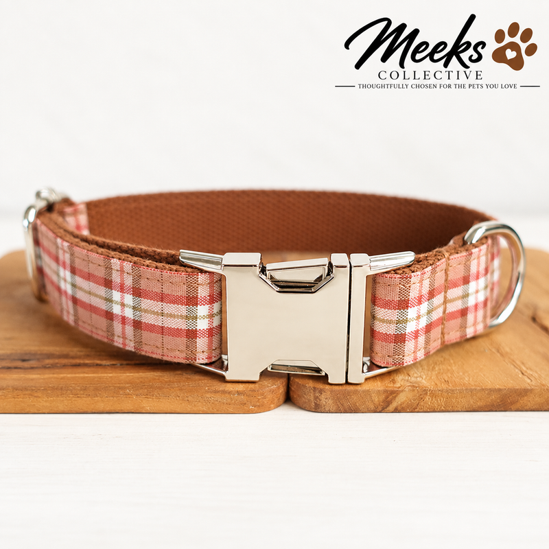 Meeks Harvest Plaid Adjustable Dog Collar