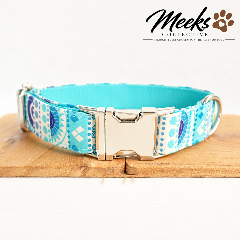 Meeks Coastal Bloom Adjustable Dog Collar
