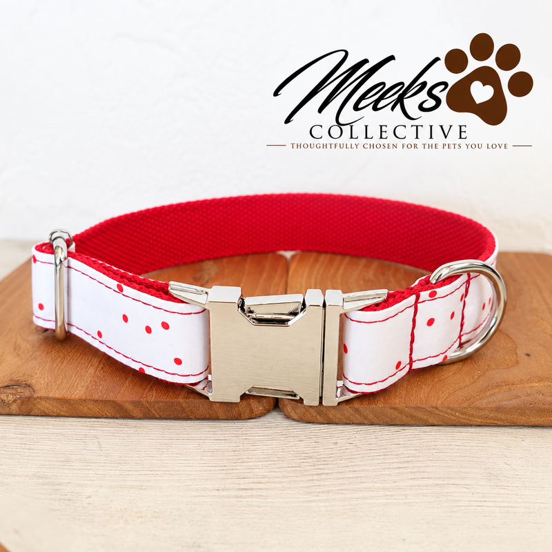 Meeks Cherry Splash Dog Collar