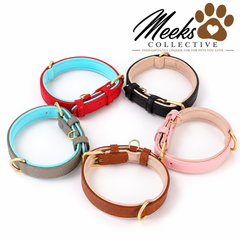 Meeks Heritage Luxe Leather Dog Collar