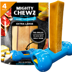 4 Pack XL Yak Cheese - Bully Bone Pro Included