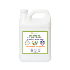 Oatmeal Shampoo – Vet-Recommended Itch Relief for Dogs, Cats & Horses – Hypoallergenic, Moisturizing & Deodorizing – 1 Gallon – Made in USA