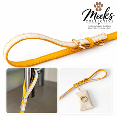 Meeks LuxeWalk  Premium Leather Dog Leash