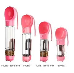 Meeks 3-in-1 Portable Dog Water Bottle & Food Dispenser
