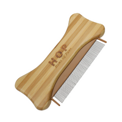 Bamboo Bone Dual-Sided Dog Grooming Comb