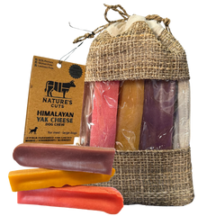 Flavored Large Yak Cheese (3 Pack) in Hand Woven Bag